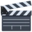 Clapper Board emoji, Facebook design