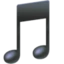 Musical Note emoji, Facebook design