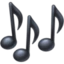 Musical Notes emoji, Facebook design