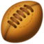 Rugby Football emoji as drawn by Facebook