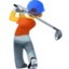 Person Golfing emoji, Facebook design