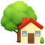 House with Garden emoji, Facebook design