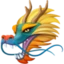 Dragon Face emoji, Facebook design