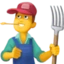 Man Farmer emoji, Facebook design
