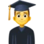 Man Student emoji, Facebook design