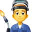Man Factory Worker emoji, Facebook design