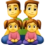 Family Man, Man, Girl, Girl emoji, Facebook design
