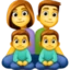 Family Man, Woman, Boy, Boy emoji, Facebook design