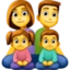Family Man, Woman, Girl, Boy emoji, Facebook design