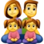 Family Man, Woman, Girl, Girl emoji, Facebook design