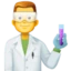 Man Scientist emoji, Facebook design