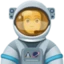 Man Astronaut emoji, Facebook design