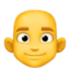 Man Bald emoji, Facebook design