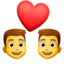 Couple Men Heart emoji, Facebook design