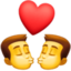 Couple Men Kiss emoji, Facebook design