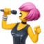 Woman Singer emoji, Facebook design