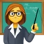 Woman Teacher emoji, Facebook design