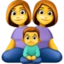 Family Woman, Woman, Boy emoji as drawn by Facebook