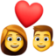 Couple Woman Man Heart emoji, Facebook design