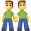 Men Holding Hands emoji, Facebook design