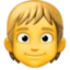 Person: Blond Hair emoji, Facebook design
