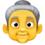 Old Woman emoji, Facebook design