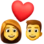 Couple with Heart emoji, Facebook design
