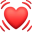 Beating Heart emoji, Facebook design