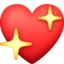 Sparkling Heart emoji, Facebook design