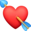 Heart with Arrow emoji, Facebook design