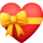 Heart with Ribbon emoji, Facebook design