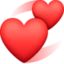 Revolving Hearts emoji, Facebook design