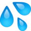 Sweat Droplets emoji, Facebook design