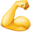 Flexed Biceps emoji, Facebook design