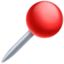 Round Pushpin emoji, Facebook design
