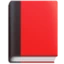 Closed Book emoji, Facebook design