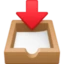Inbox Tray emoji, Facebook design