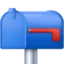 Closed Mailbox with Lowered Flag emoji, Facebook design