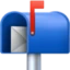Open Mailbox with Raised Flag emoji, Facebook design