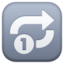 Repeat Single Button emoji, Facebook design