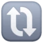 Clockwise Vertical Arrows emoji, Facebook design