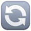 Counterclockwise Arrows Button emoji, Facebook design