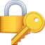 Locked with Key emoji, Facebook design