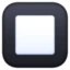Black Square Button emoji, Facebook design