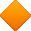 Large Orange Diamond emoji, Facebook design