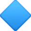 Large Blue Diamond emoji, Facebook design