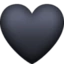 Black Heart emoji, Facebook design