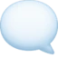 Left Speech Bubble emoji, Facebook design