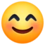 Smiling Face with Smiling Eyes emoji, Facebook design