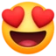 Smiling Face with Heart-eyes emoji, Facebook design
